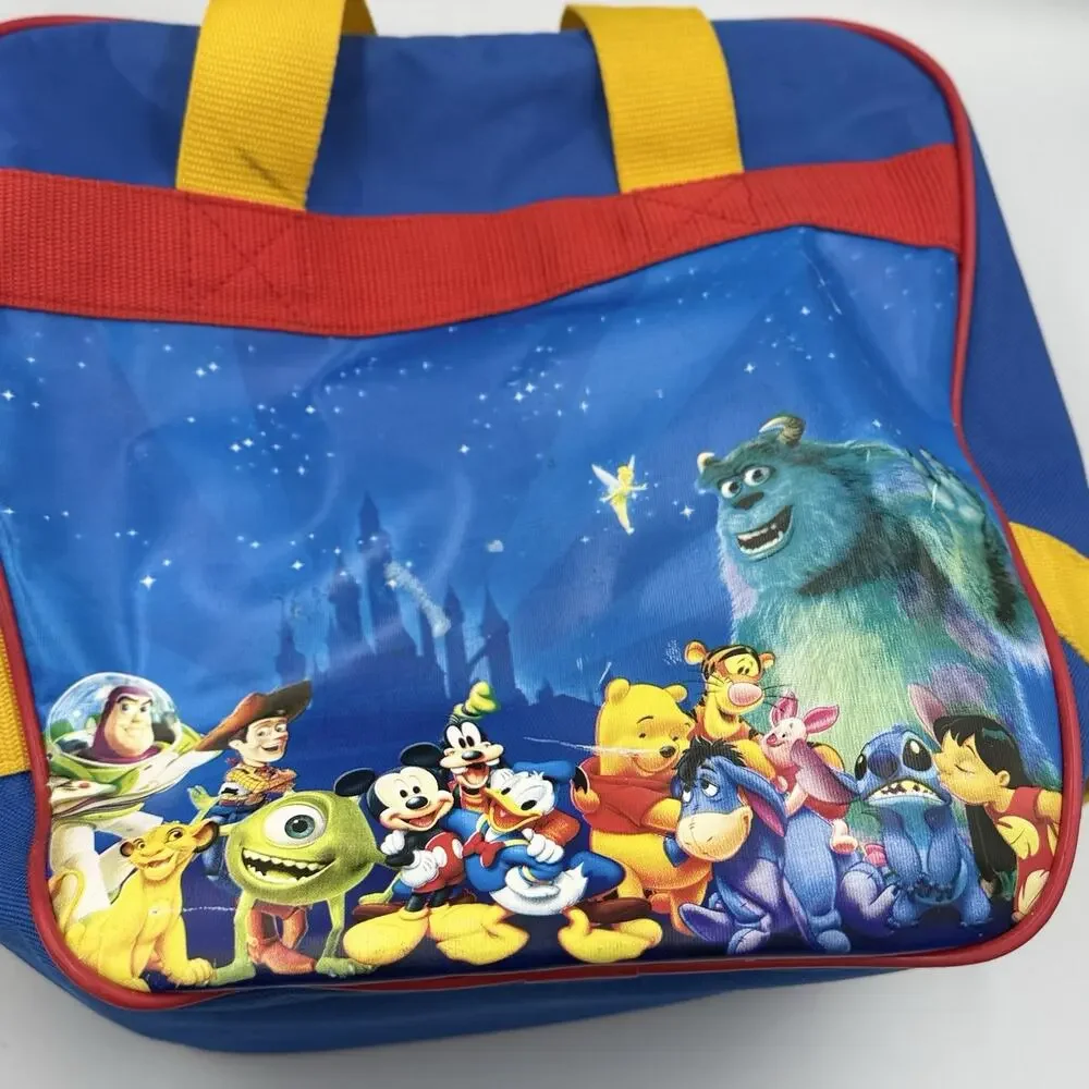 Vintage Disney Pixar Character Bowling Ball Bag Mickey Stitch Pooh Toy Story